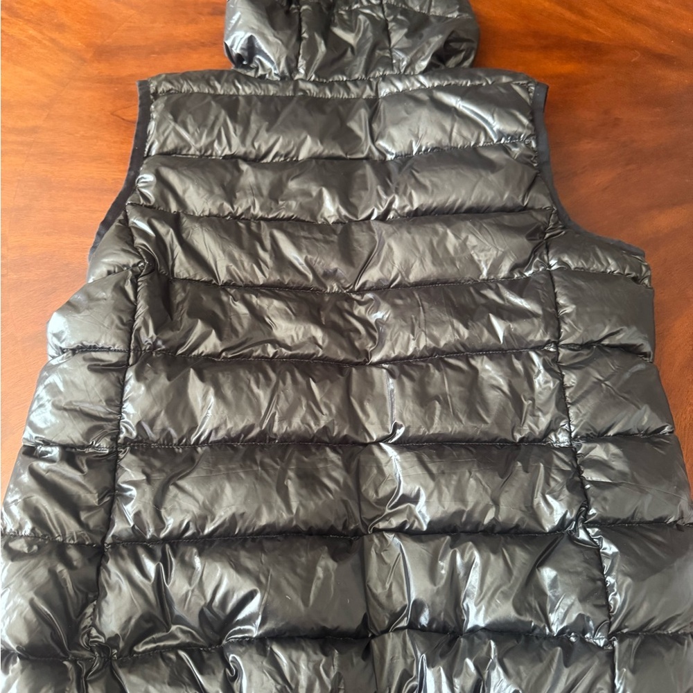 Active Basic Glossy Black Puffer Vest - image 6